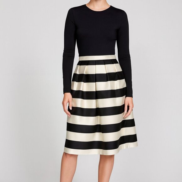 Tibi Escalante Midi Striped Skirt - Picture 1 of 4